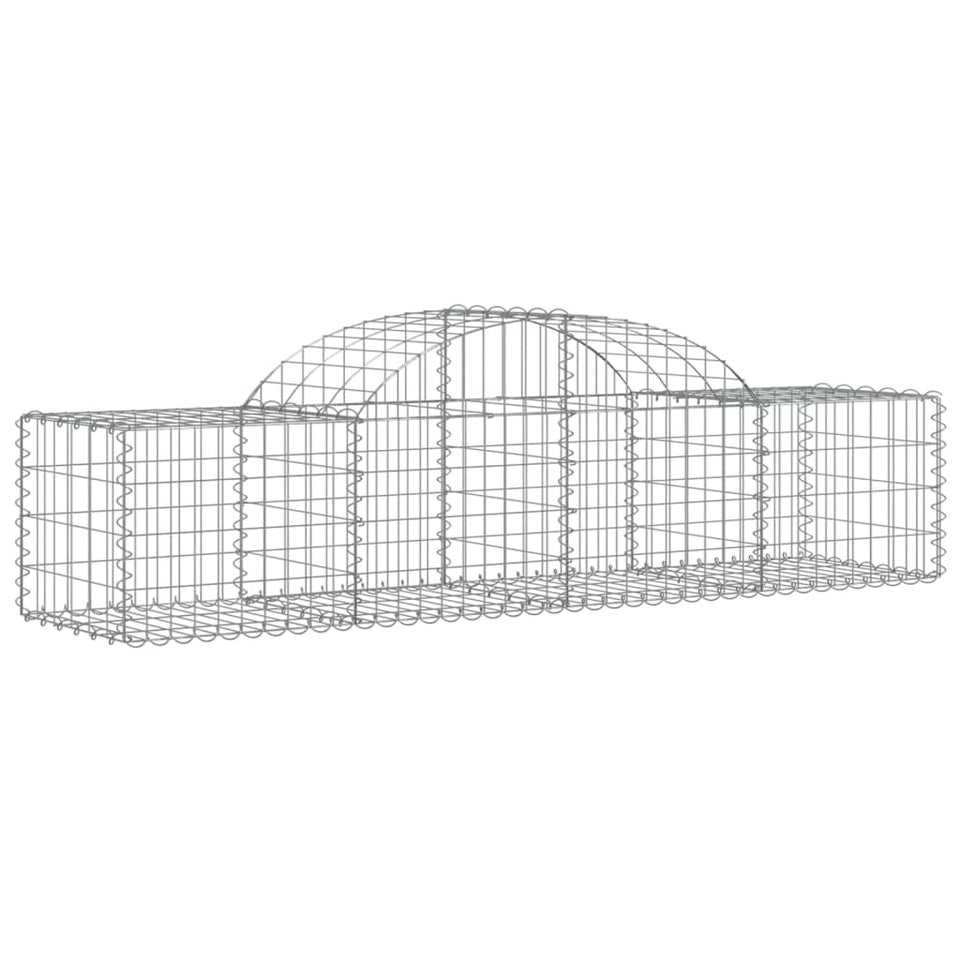 Arched Gabion Baskets 11 pcs 200x50x40/60 cm Galvanised Iron