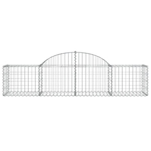 Arched Gabion Baskets 11 pcs 200x50x40/60 cm Galvanised Iron