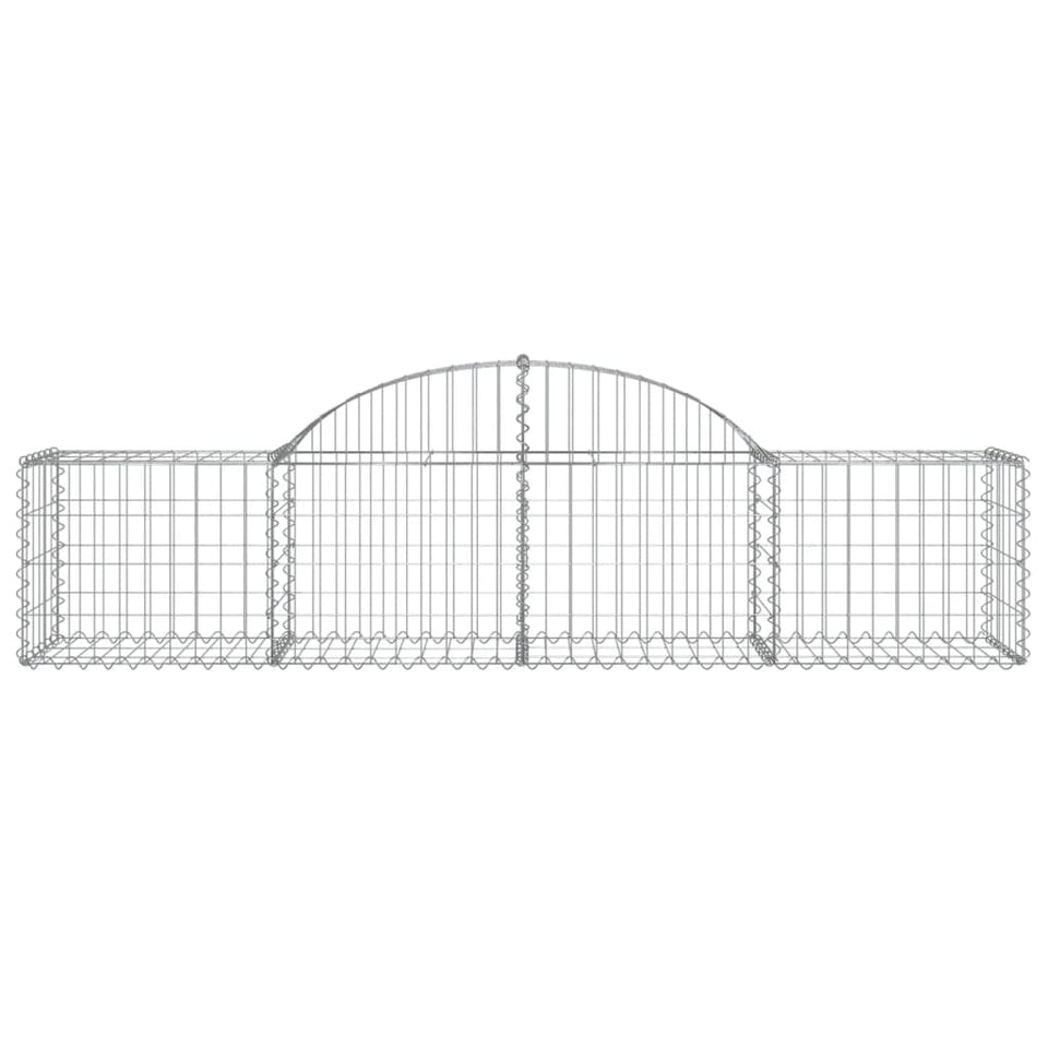 Arched Gabion Baskets 11 pcs 200x50x40/60 cm Galvanised Iron