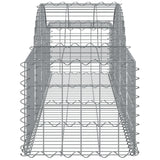 Arched Gabion Baskets 11 pcs 200x50x40/60 cm Galvanised Iron