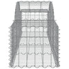 Arched Gabion Baskets 12 pcs 200x50x40/60 cm Galvanised Iron