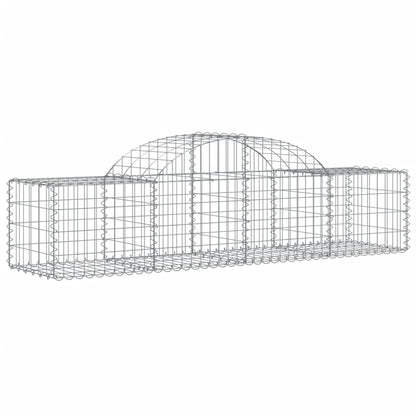 Arched Gabion Baskets 14 pcs 200x50x40/60 cm Galvanised Iron