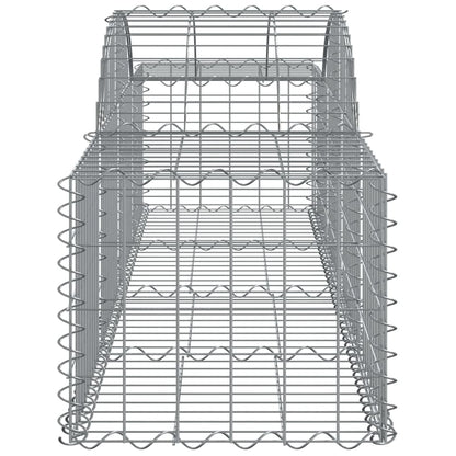 Arched Gabion Baskets 14 pcs 200x50x40/60 cm Galvanised Iron