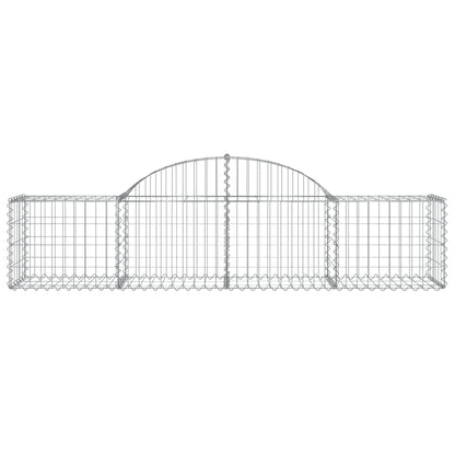 Arched Gabion Baskets 15 pcs 200x50x40/60 cm Galvanised Iron