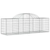 Arched Gabion Baskets 2 pcs 78.7"x19.7"x23.6"/31.5" Galvanized Iron