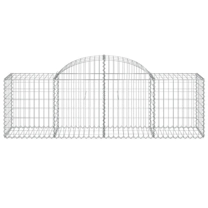 Arched Gabion Baskets 7 pcs 200x50x60/80 cm Galvanised Iron