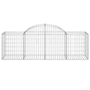 Arched Gabion Baskets 7 pcs 200x50x60/80 cm Galvanised Iron