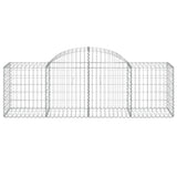 Arched Gabion Baskets 7 pcs 200x50x60/80 cm Galvanised Iron