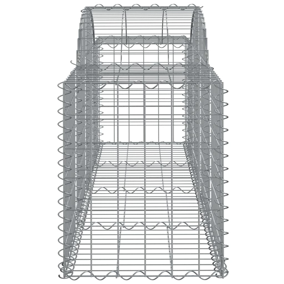 Arched Gabion Baskets 7 pcs 200x50x60/80 cm Galvanised Iron