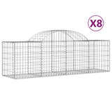 Arched Gabion Baskets 8 pcs 200x50x60/80 cm Galvanised Iron