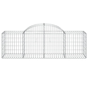 Arched Gabion Baskets 9 pcs 200x50x60/80 cm Galvanised Iron