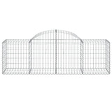 Arched Gabion Baskets 9 pcs 200x50x60/80 cm Galvanised Iron