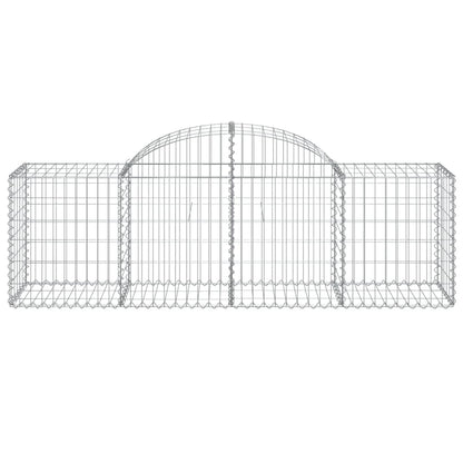 Arched Gabion Baskets 11 pcs 200x50x60/80 cm Galvanised Iron