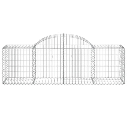 Arched Gabion Baskets 12 pcs 200x50x60/80 cm Galvanised Iron