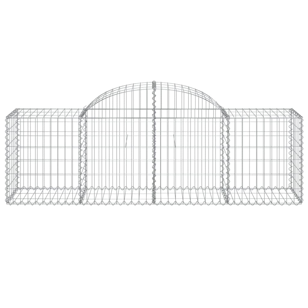 Arched Gabion Baskets 14 pcs 200x50x60/80 cm Galvanised Iron