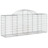 Arched Gabion Baskets 5 pcs 200x50x80/100 cm Galvanised Iron