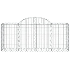 Arched Gabion Baskets 5 pcs 200x50x80/100 cm Galvanised Iron