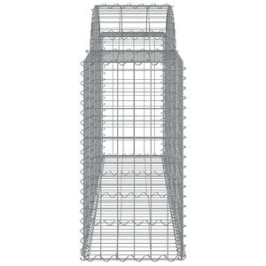 Arched Gabion Baskets 5 pcs 200x50x80/100 cm Galvanised Iron