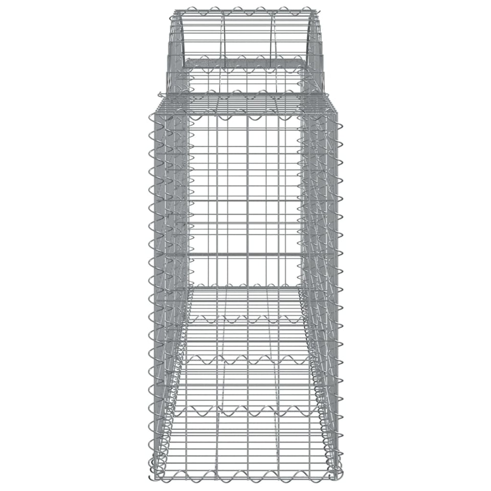 Arched Gabion Baskets 5 pcs 200x50x80/100 cm Galvanised Iron