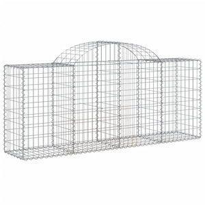 Arched Gabion Baskets 7 pcs 200x50x80/100 cm Galvanised Iron