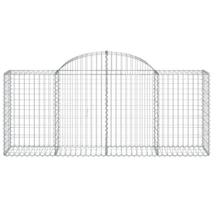 Arched Gabion Baskets 7 pcs 200x50x80/100 cm Galvanised Iron