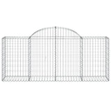 Arched Gabion Baskets 7 pcs 200x50x80/100 cm Galvanised Iron