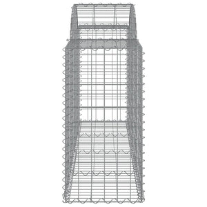 Arched Gabion Baskets 7 pcs 200x50x80/100 cm Galvanised Iron