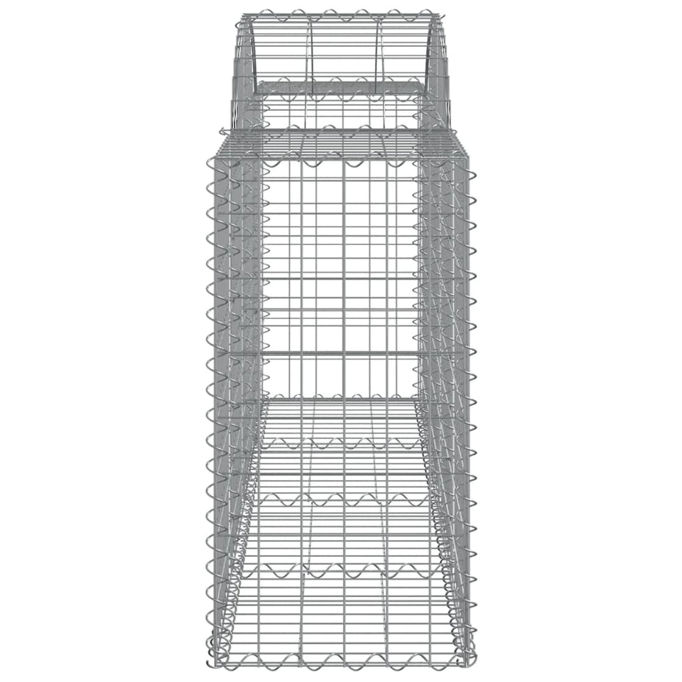 Arched Gabion Baskets 7 pcs 200x50x80/100 cm Galvanised Iron