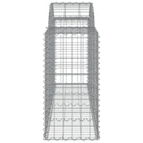 Arched Gabion Baskets 7 pcs 200x50x80/100 cm Galvanised Iron