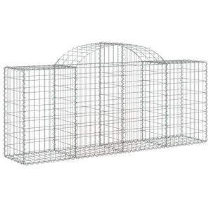 Arched Gabion Baskets 8 pcs 200x50x80/100 cm Galvanised Iron