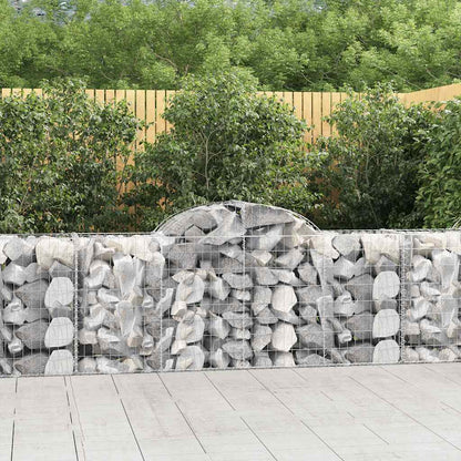 Arched Gabion Baskets 13 pcs 200x50x80/100 cm Galvanised Iron