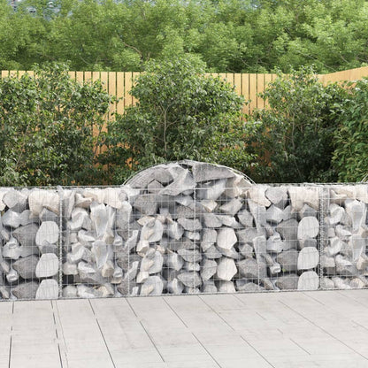 Arched Gabion Baskets 18 pcs 200x50x80/100 cm Galvanised Iron