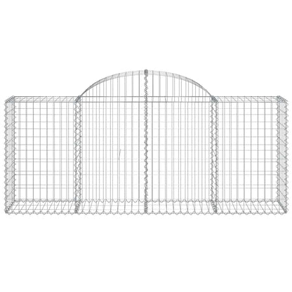 Arched Gabion Baskets 25 pcs 200x50x80/100 cm Galvanised Iron