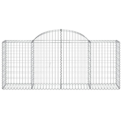 Arched Gabion Baskets 40 pcs 200x50x80/100 cm Galvanised Iron