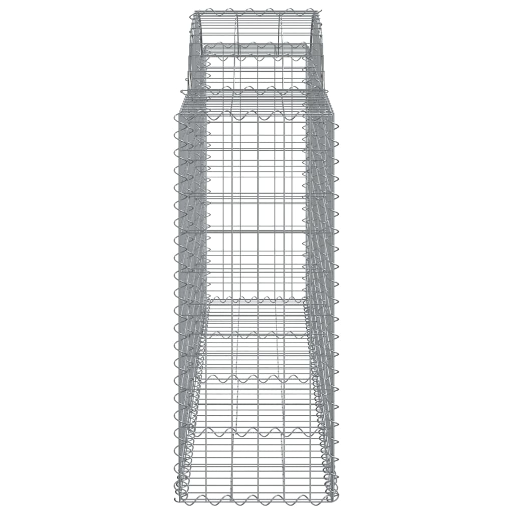 Arched Gabion Baskets 2 pcs 200x50x100/120 cm Galvanised Iron