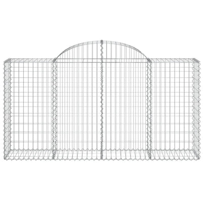 Arched Gabion Baskets 3 pcs 200x50x100/120 cm Galvanised Iron