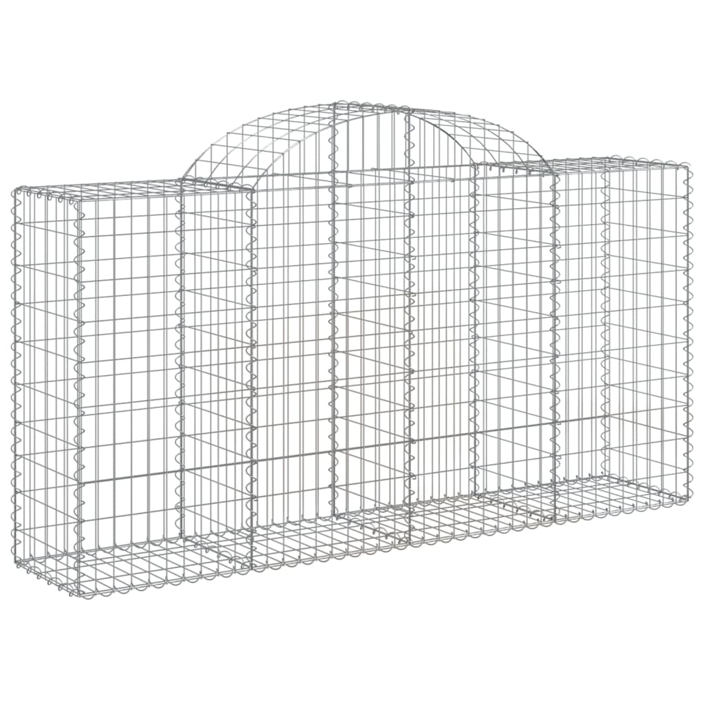 Arched Gabion Baskets 6 pcs 200x50x100/120 cm Galvanised Iron