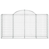 Arched Gabion Baskets 7 pcs 200x50x100/120 cm Galvanised Iron