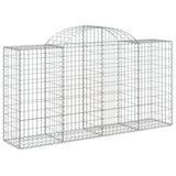 Arched Gabion Baskets 8 pcs 200x50x100/120 cm Galvanised Iron