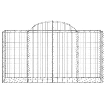 Arched Gabion Baskets 8 pcs 200x50x100/120 cm Galvanised Iron