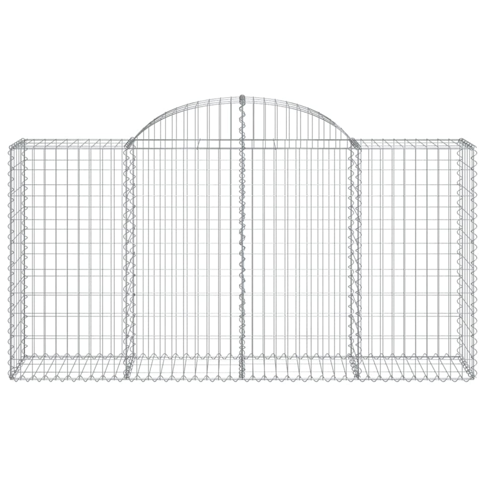 Arched Gabion Baskets 8 pcs 200x50x100/120 cm Galvanised Iron