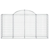 Arched Gabion Baskets 8 pcs 200x50x100/120 cm Galvanised Iron