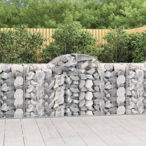 Arched Gabion Baskets 8 pcs 200x50x100/120 cm Galvanised Iron