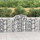 Arched Gabion Baskets 9 pcs 200x50x100/120 cm Galvanised Iron