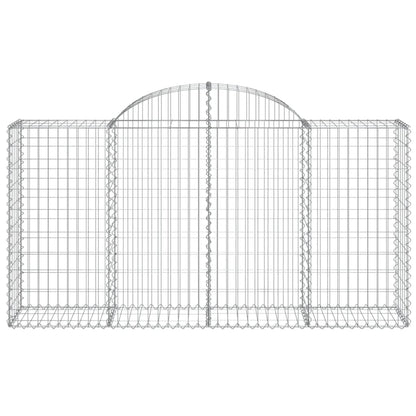 Arched Gabion Baskets 11 pcs 200x50x100/120 cm Galvanised Iron