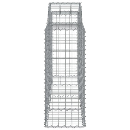 Arched Gabion Baskets 11 pcs 200x50x100/120 cm Galvanised Iron