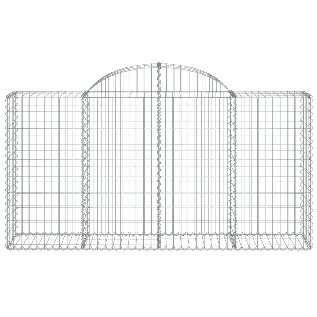 Arched Gabion Baskets 12 pcs 200x50x100/120 cm Galvanised Iron