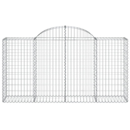 Arched Gabion Baskets 12 pcs 200x50x100/120 cm Galvanised Iron