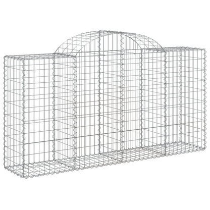 Arched Gabion Baskets 30 pcs 200x50x100/120 cm Galvanised Iron