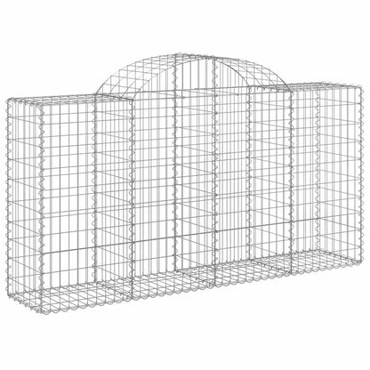 Arched Gabion Baskets 40 pcs 200x50x100/120 cm Galvanised Iron